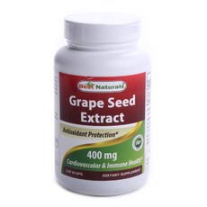 베스트네츄럴스 포도 씨 추출물 400mg 브이캡, 1개, 120정