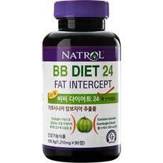 나트롤 비비 다이어트 24 팻 인터셉트, 90정, 1개