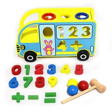 우드엠코리아 팡팡 알파벳 숫자버스, 혼합, 1개