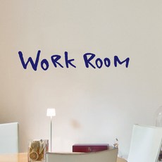 미니 캘리그라피 포인트스티커 work-R, 군청