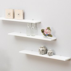 4MERIT 一字型壁掛層架 800, 白色, 1層