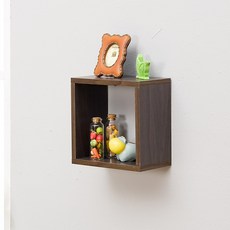 정사각 선반, 월넛