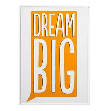 [Bean Paper]北歐兒童房海報 DREAM BIG 白色畫框