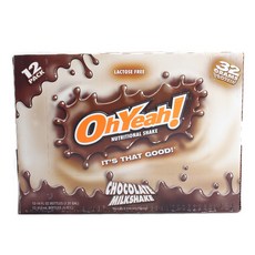 Oh Yeah! 뉴트리셔널 쉐이크, 12개입, Chocolate Milkshake