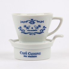 마메종 드리퍼 앤 받침세트, 블루로즈, 1개