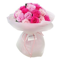 MORIANN 玫瑰香皂花束 30朵, 粉色