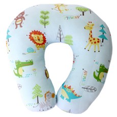 design&Story 動物印花頸枕, 藍色