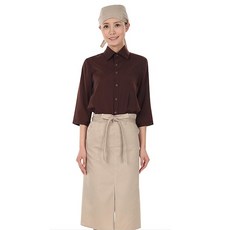 AW17BE 前開衩圍裙, 米色, 1個
