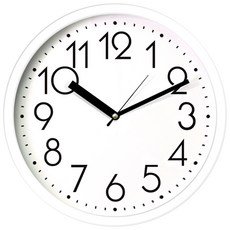 靜音圓形壁鐘 CFC-010, 白色：大號
