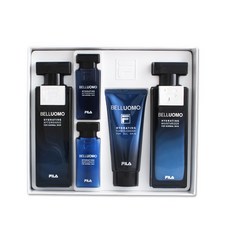 FILA 斐樂 Belluomo Hydrating男士護膚5件組, 3種(鬍後水 130ml+保濕霜 130ml+泡沫潔面乳 80ml+鬍後水 35ml+保濕霜 35ml), 1組