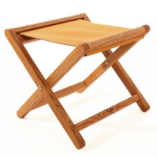 루피노퍼니처 접이식 가죽 캠핑 체어, 라이트브라운, 1개