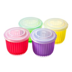 mommy's table 含蓋圓形食物保鮮盒4入組, 4款(容器)