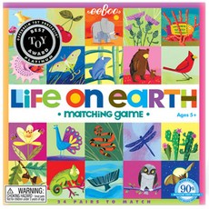 [記憶力遊戲] 地球生命 配對遊戲 (記憶力遊戲 牌卡配對 5歲以上), 24X24X4 厘米, 1個