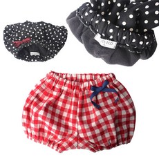 큐트에코 아동용 빈티지 체크 숏 블루머B