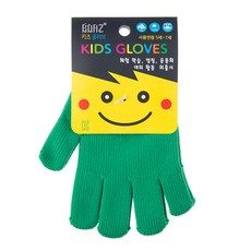 극세사 키즈글러브 5~7세, 초록, 3개