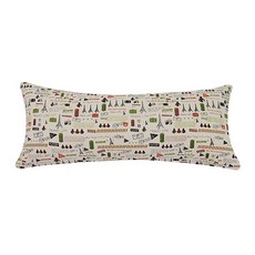 BED&DECO The City 長形靠枕套, 綠色