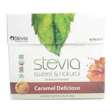 스테비아인터내셔널 스테비아 스위트 & 내추럴, Caramel Delicioso, 58g, 40개입