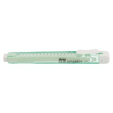 펜텔 ZE81K-W NON-PVC 클릭 이레이져 샤프식 지우개, 클리어그린, 3개