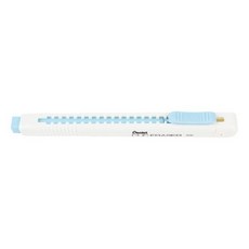 펜텔 ZE80W-S NON-PVC 클릭 이레이져 샤프식 지우개, 화이트+스카이블루, 3개