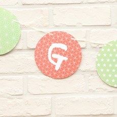 이니셜 스티커(중)_화이트 5개입, g, 1개