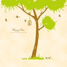 [藍樹] 快樂樹, 棕色+淺橄欖色