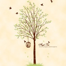 [藍色樹] 天使樹, 深棕色+橄欖色套組