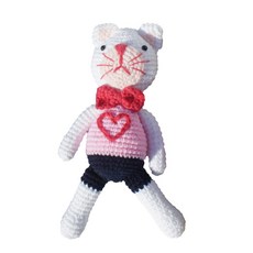 [완제품]아이러브유 고양이 110g, 화이트, 1개