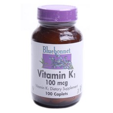 블루보넷 비타민 K1 100mcg 캐플렛 글루텐 프리 무설탕, 1개, 100정