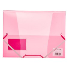 ECO Chungwoon 透明X型綁帶文件夾 A4, 50個, 粉紅色
