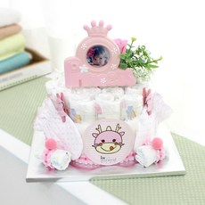 Baby Bakery 尿布蛋糕 粉色, 100日