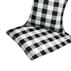 黑色格紋亞麻靠墊套 50*50cm