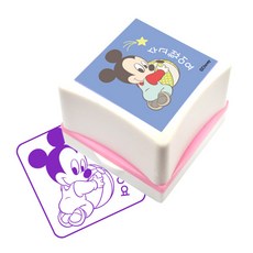 디즈니 미키마우스 칭찬스탬프 수고했어요, 퍼플, 1개