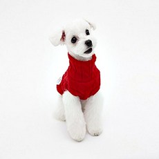 꼬떼아꼬떼 케이블 애견 스웨터, 레드, 1개