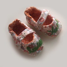 레터링 아기 신발, 오렌지, 1개