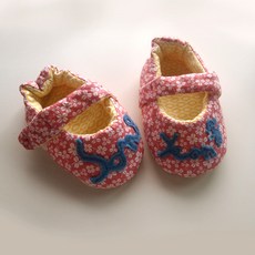 레터링 아기 신발, 핑크, 1개