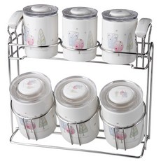 GOLDENBELL 雙層調味料收納罐組 7入, 1組