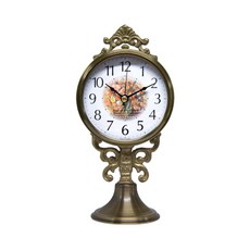 골든벨 p무소음 주석 스탠딩 탁상시계 9074 앤틱, 도트