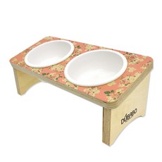 [두바보] 빈티지꽃무늬 핑크 소형2구 14cm, 1개