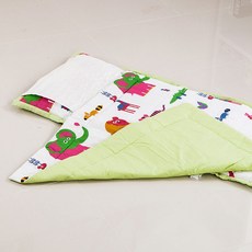 Organic Bean 高級款印花午睡被, 萊姆黃