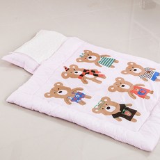 Organic Bean 一體成型午睡被 泰迪熊款, 粉色