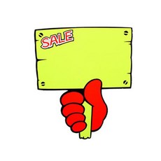 푯말손(SALE) P2018, 6매입, 2개