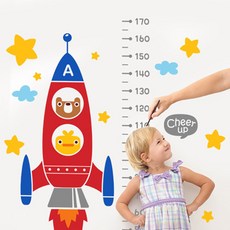 [JEJEDECO] 身高壁貼 歡樂太空旅行, 1個, 主商品