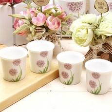 LKmade 銀河花燒酒杯套組 4P, 混色, 4入