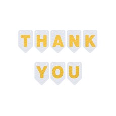 와니데코 THANK YOU가랜드 A 타입, 화이트(문자색 옐로우)