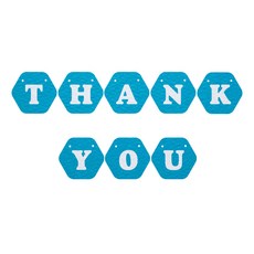 와니데코 THANK YOU가랜드 C 타입, 스카이블루(문자색 화이트)