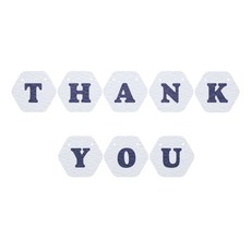 와니데코 THANK YOU가랜드 C 타입, 화이트(문자색 네이비)