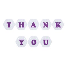와니데코 THANK YOU가랜드 C 타입, 화이트(문자색 퍼플)