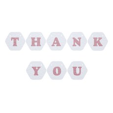 와니데코 THANK YOU가랜드 C 타입, 화이트(문자색 인디핑크)