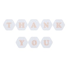 와니데코 THANK YOU가랜드 C 타입, 화이트(문자색 연핑크)