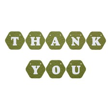 와니데코 THANK YOU가랜드 C 타입, 올리브그린(문자색 화이트)
